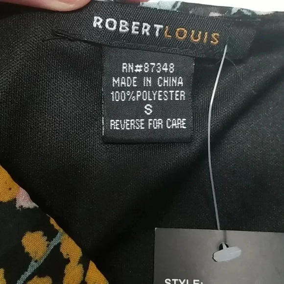 {Robert Louis} Floral Print Belted Faux Wrap Dress - Picture 8 of 15